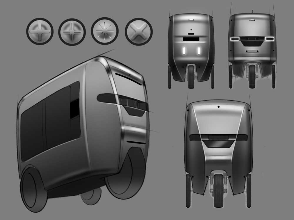 Delivery robot concept digital prototypes